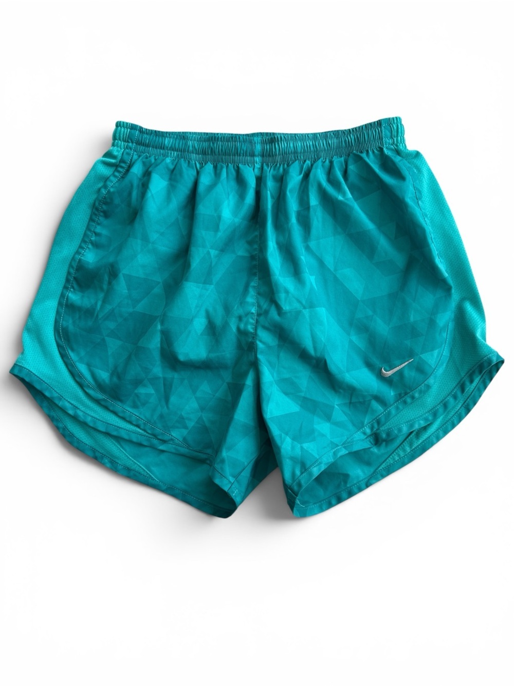 Nike Teal Geometric Athletic Shorts Size XS